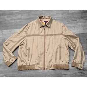 Vintage Avi Rossini Double Full Zip Removable Collar Bomber Jacket